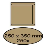 Envelop akte IEZZY 250x350mm zelfklevend 90gr bruin 250 stuks
