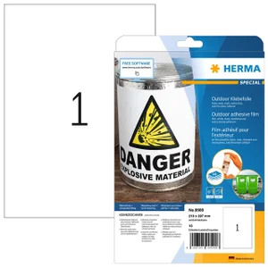 Etiket HERMA 9500 210x297mm weerbestendig wit 10 s