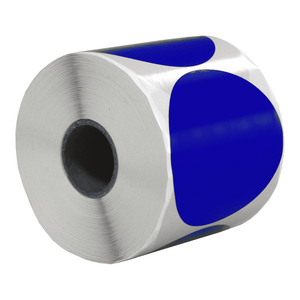 DULA Etiketten rond blauw 65mm - 500 stickers op rol - Sluitzegel
