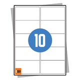 DULA Etiketten A4 10 stickers per vel 99,1x57mm 100 vel