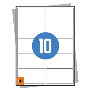 DULA Etiketten A4 10 stickers per vel 99,1x57mm 100 vel