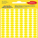 Etiket Avery 3013 rond 8mm geel 416 stuks