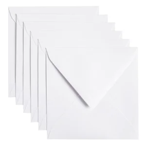 Envelop Papicolor 140x140mm kraft wit pak à 6 stuk