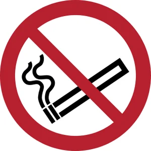 Pictogram bordje Djois Rookverbod Ø200mm rood