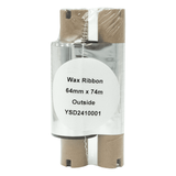DULA Thermal Transfer print lint - Wax - 64mm x 74m 