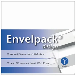 Enkele kaart Papyrus Envelpack Design A6 105x148mm