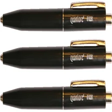 Balpen Quantore drukknop met metalen clip zwart me