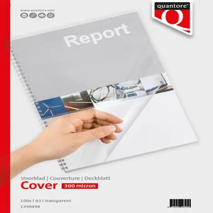 Voorblad Quantore A3 PVC 300 micron transparant 10