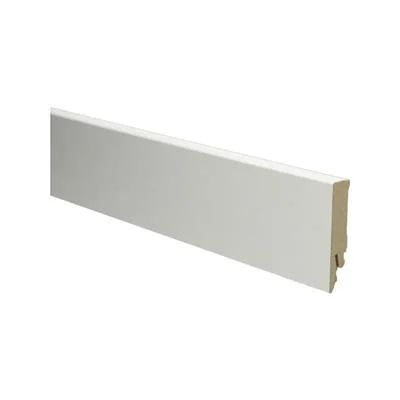 Plint Recht wit RAL 9001 MDF-folie 14x70x2400mm -