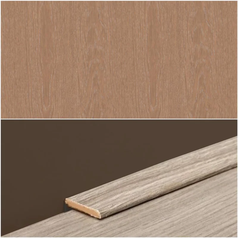 Plint Lat eik wit ceruse MDF-folie 5x24x2400mm - S