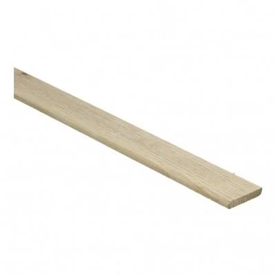 Plint Lat essen onbehandeld 6x28mm per m - M