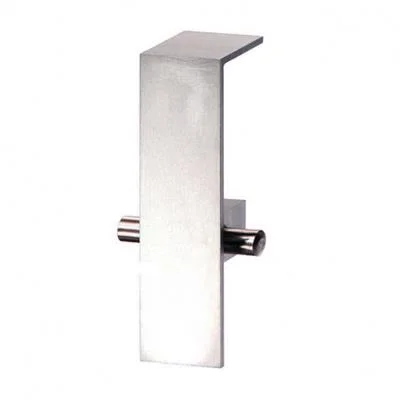 Plint recht geborsteld rvs koppelstuk ALU 60mm voo