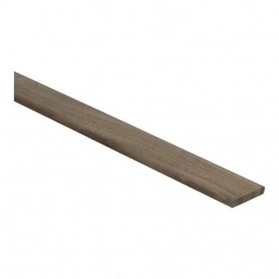 Plint Lat walnoot onbehandeld 6x28mm per m - M