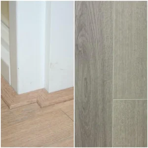 Ambiant Plint Lat eik grijs MDF-folie 5x24x2400mm 