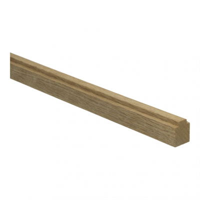 Onderprofiel massief eik brut 20-23x2150mm - Stuk