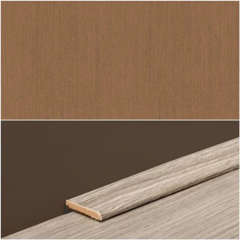 Plint Lat eik donker MDF-folie 5x24x2400mm - Stuk