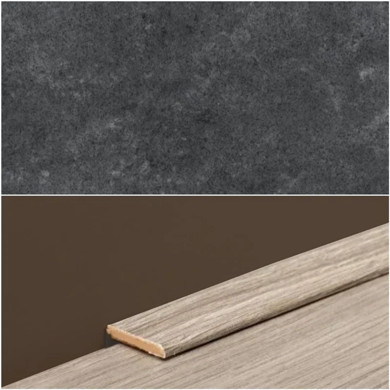 Plint Lat metallic sLate MDF-folie 5x24x2400mm - S