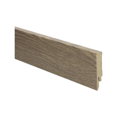 Plint Recht eik lichtbruin geolied MDF-folie 14x70