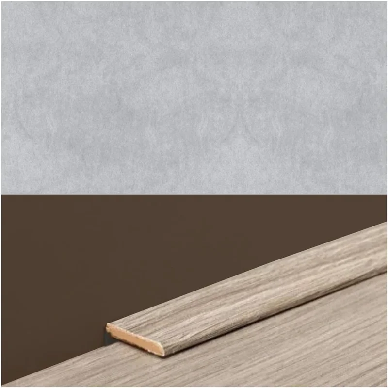 Plint Lat zand licht MDF-folie 5x24x2400mm - Stuk