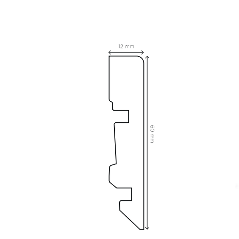 BerryAlloc Plint Standaard canyon licht MDF-folie