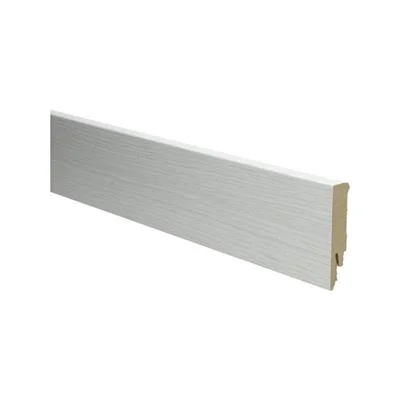 Plint Recht eiken katoenwit MDF-folie 14x70x2400mm
