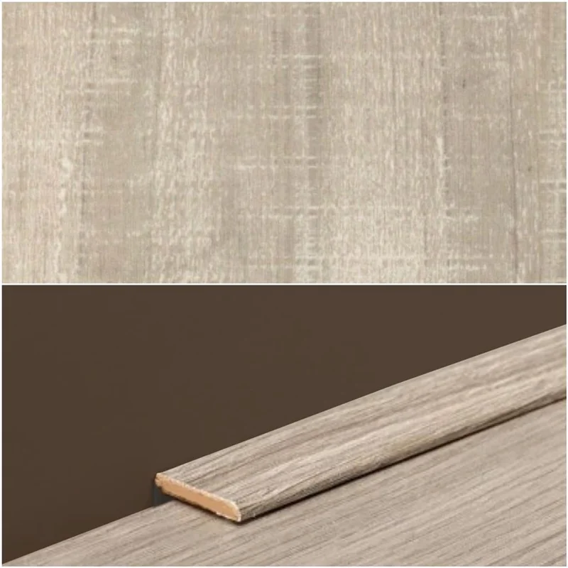 Plint Lat eik grijs met zaagsnede MDF-folie 5x24x2