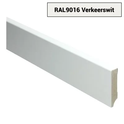 Plint Modern schilder RAL9016 verkeerswit MDF-gela