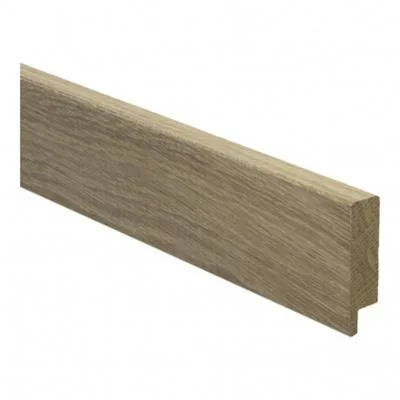 Plint Recht eik olie wit massief 15x54mm per m - M