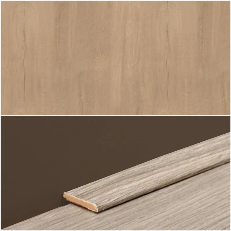 Plint Lat zachte eik warm grijs MDF-folie 5x24x240