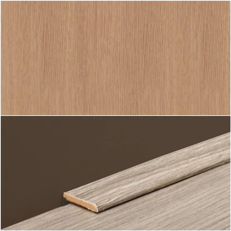 Plint Lat licht geborsteld eiken MDF-folie 5x24x24