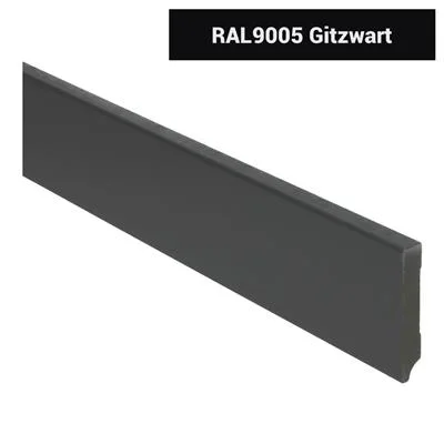 Plint Modern schilder RAL9005 zwart MDF-gelakt 12x