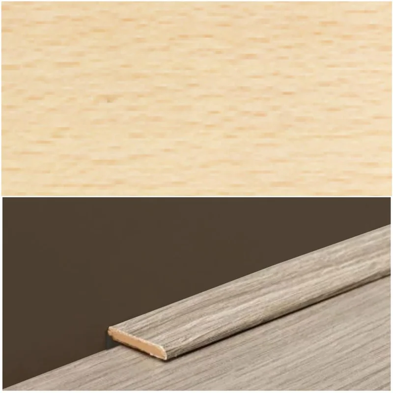 Plint Lat beuk licht vernist fineer 5x24x2400mm -