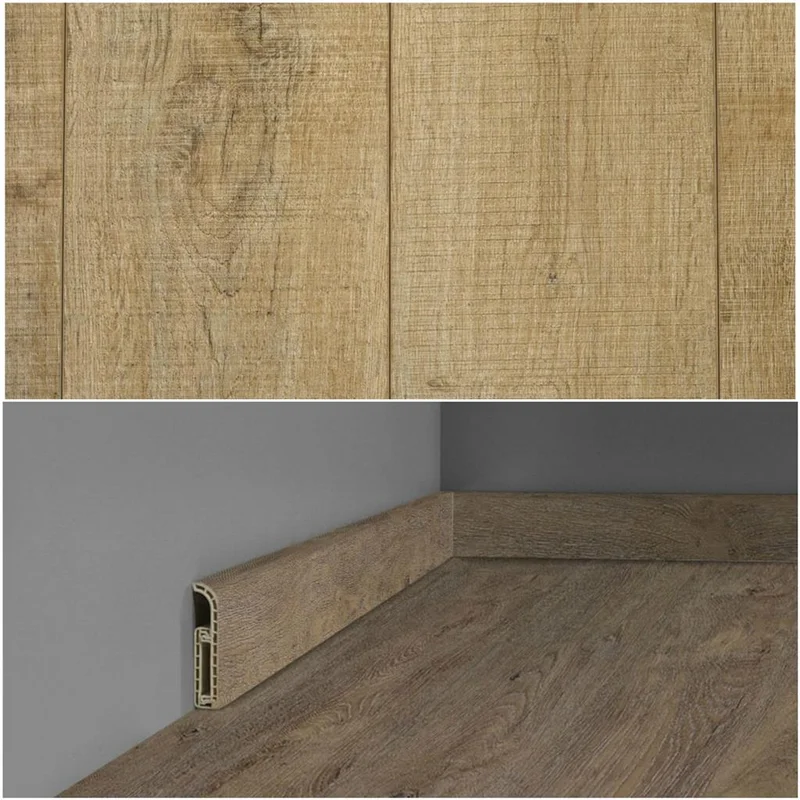 COREtec Plint Hoog rustled oak PVC-folie 16x70x240