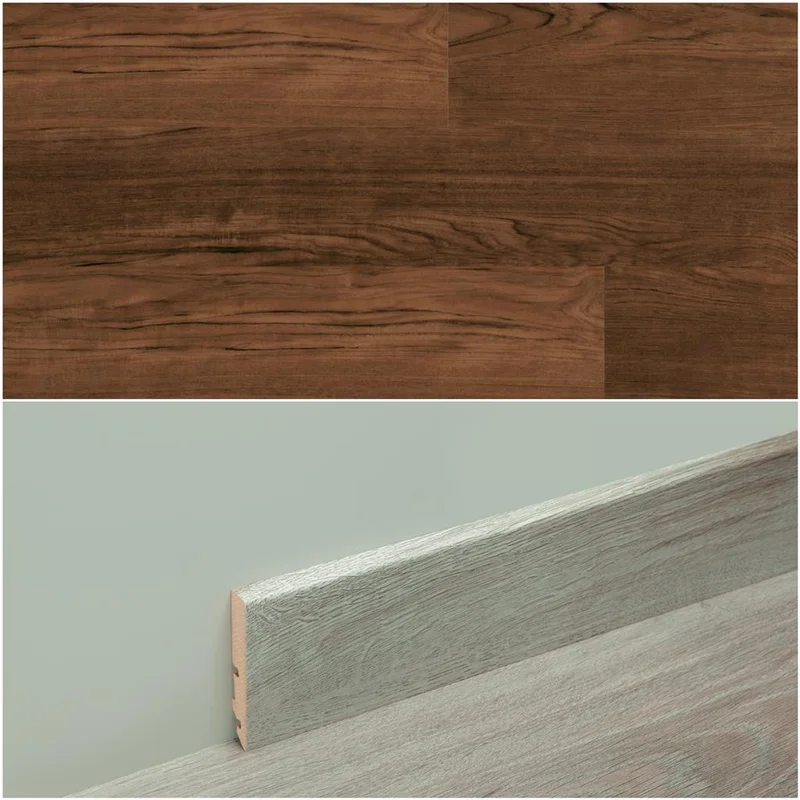 BerryAlloc Plint Hoog teak bruin MDF-folie 12x80x2