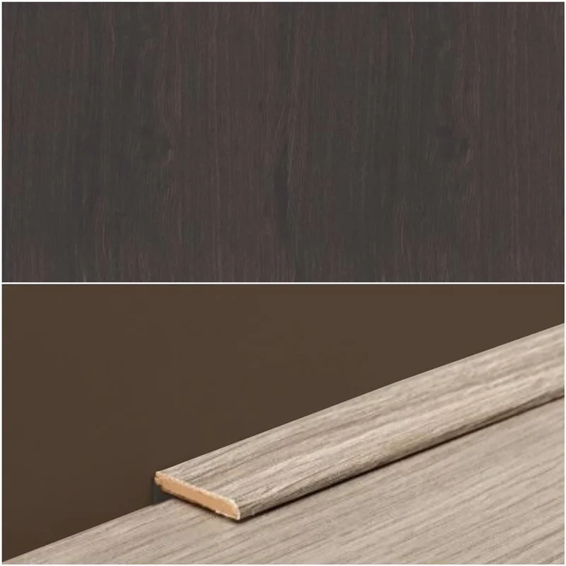 Plint Lat wengé zwart MDF-folie 5x24x2400mm - Stuk