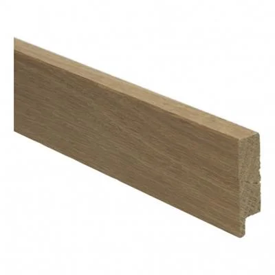 Plint Recht eik vernist massief 15x54mm per m - M