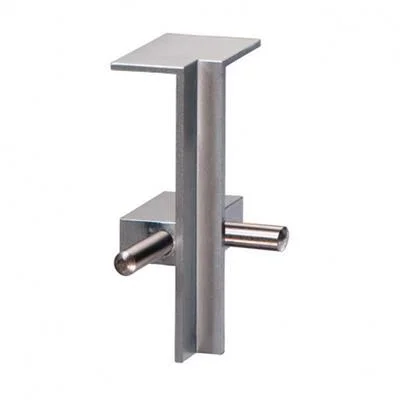 Plint recht geborsteld rvs binnenhoek ALU 60mm voo