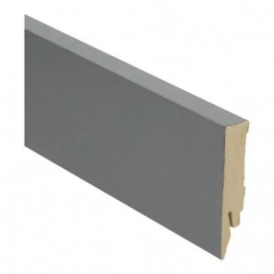 Plint Recht dekkend antraciet MDF-folie 14x70x2400