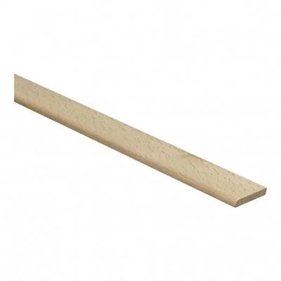 Plint Lat beuk gestoomd onbehandeld 6x28mm per m -