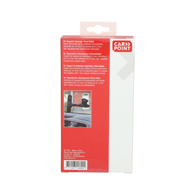 Magnetische Smartphone Houder Hartvorm - Telescopische Arm Voor Telefoon En Tablet (Wit)
