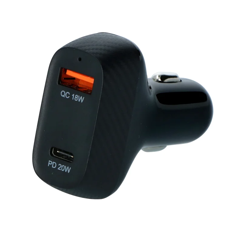 Carpoint 12/24V Dual Fast Charger Car 20W USB-C + 18W USB-A