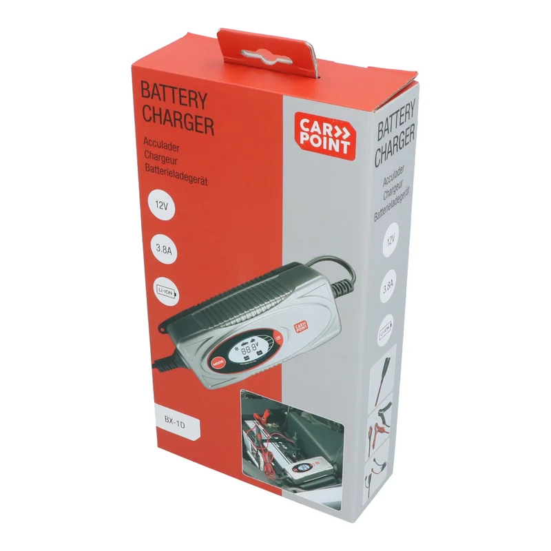 Carpoint BX-1D 12V Battery Charger 3.8 Ampère Lithium | Car