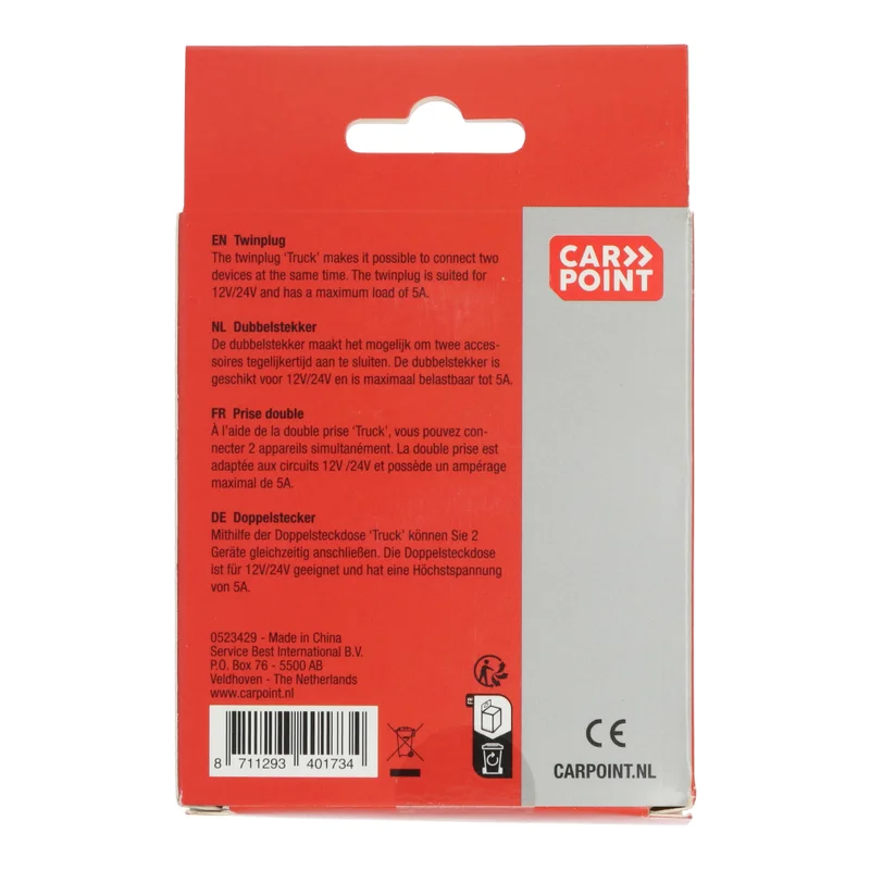 Carpoint 2-Way Socket ISO 4165 2x12/24V | CarKids