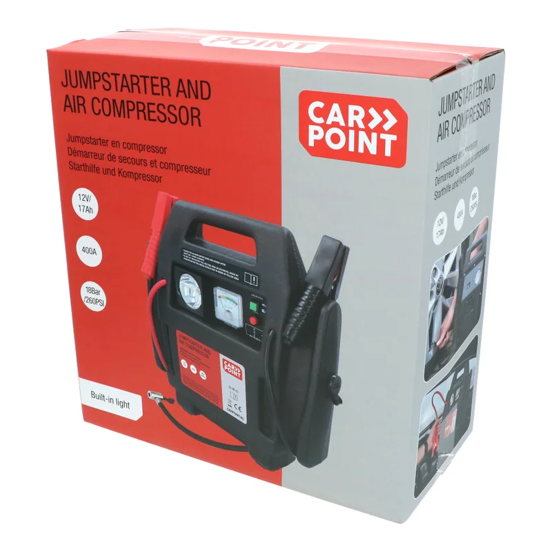 Carpoint Jumpstarter 12V/17AH en Compressor | Carpoint