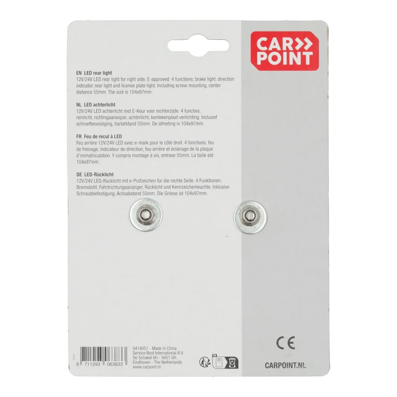 Carpoint LED Feux de recul droit 4 fonctions | Commandant
