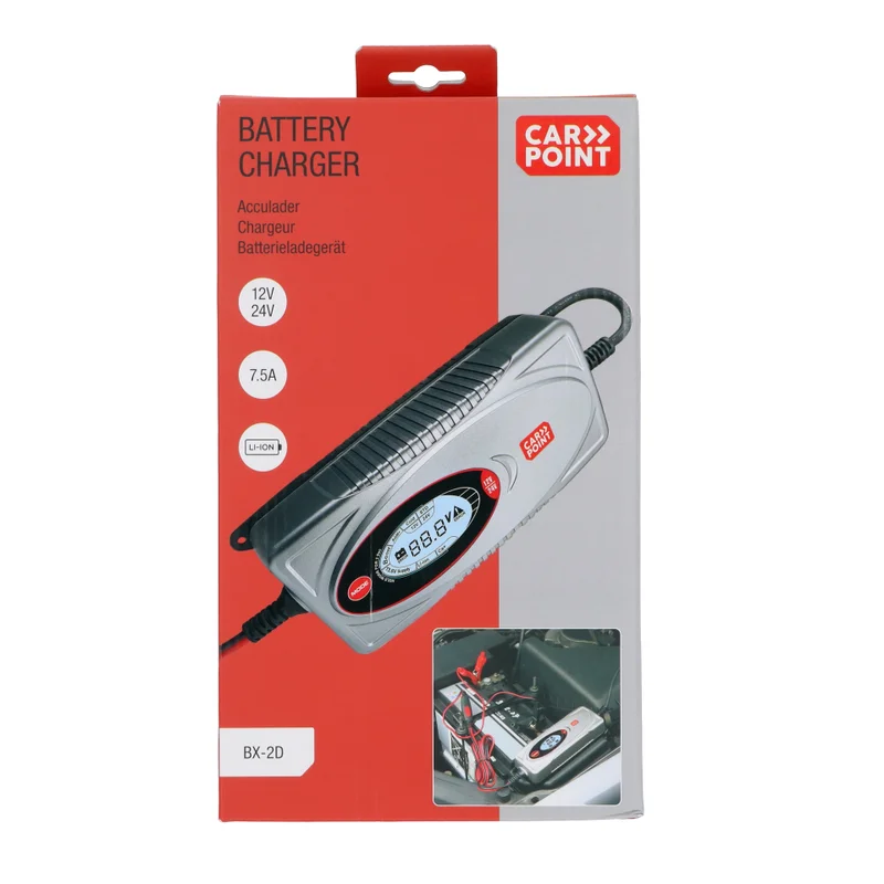 Carpoint BX-2D 12V/24V Battery Charger 7.5 Ampère Lithium