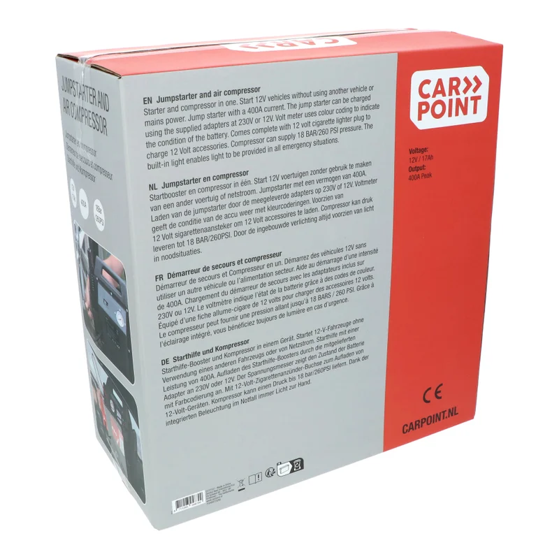 Carpoint Jumpstarter 12V/17AH en Compressor | Carpoint