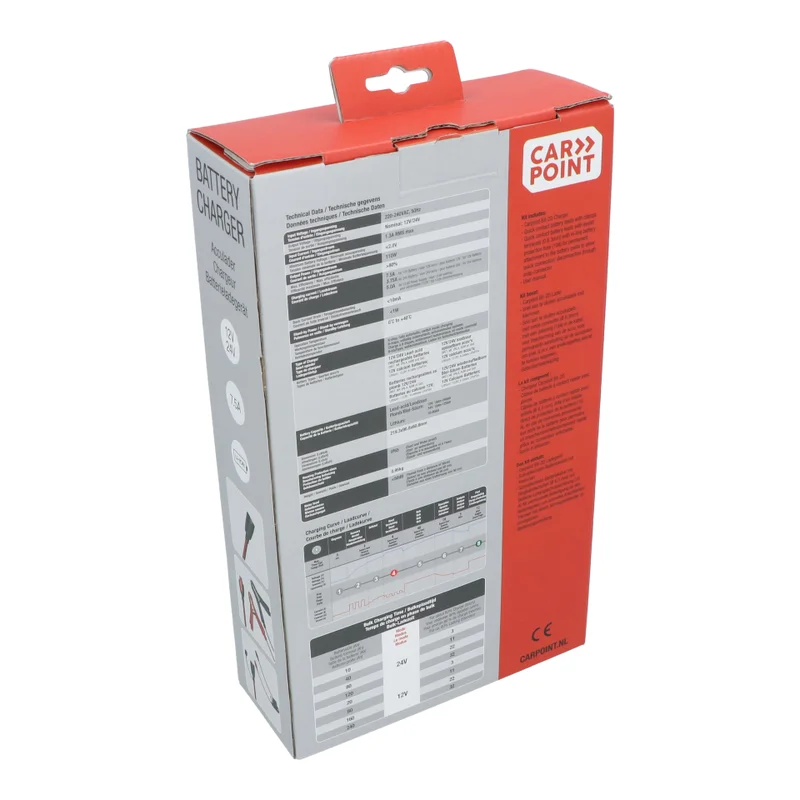 Carpoint BX-2D 12V/24V Battery Charger 7.5 Ampère Lithium