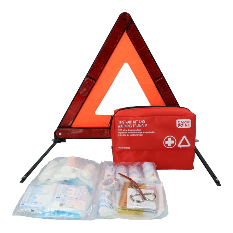 Carpoint First Aid Kit DIN13164:2022 + Warning Triangle | Ca