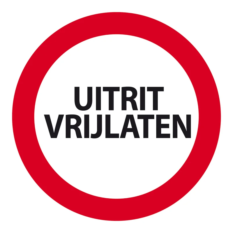 Exit Carpoint Sign Carpoint Sign Leave Exit Free Ø 24cm | Carpoint